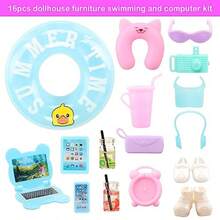 zxr Miunana 36 PCS Chelsea Muñeca de niño Ropa y Accesorios Incluye 20 PCS Blusas y Pantalones Largos 14 PCS Muebles de la casa de muñecas 2 Pares de Zapatos para muñecas para 13 CM Muñeca de niño121 - como en la foto - Ver 7
