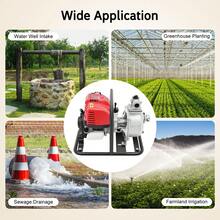 Gasoline Water Pump 1.2KW 38cc 35.66 GPM High Flow 98.43 Ft Total Head 4-Stroke Engine With Recoil Start For Farm Irrigation - Multicolor - View 6