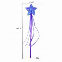 闪亮星星魔杖套装 - 包括紫色、粉色、白色、蓝色和红色PVC材质的仙女棒，带有亮片和流苏，适合生日、舞台表演、嘉年华、音乐会、婚礼和周年纪念等场合 - 生日道具、动漫角色扮演和派对用品 - 彩色 - 查看 10