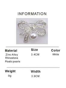 1 件日式可爱蝴蝶结胸针，防止衣服滑落，装饰外套、西装或情人节礼服