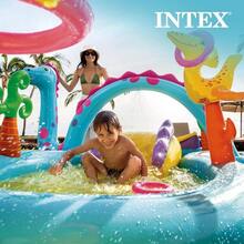 zxr Intex 11 x 7.5 x 44 Pulgadas Dinoland Play Center - Piscina Inflable al Aire última intervensión para niños121 - Multicolor - Ver 5