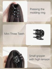 20" Ponytail Extension, Long Wavy Curly Claw Clip In Ponytail Hair Extensions, Natural Synthetic Hairpiece For Women Daily Wear - Multicolor - View 4