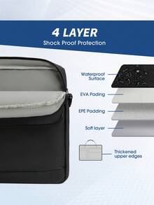 NEWHEY Túi đựng laptop 15/15.6/16 inch, Túi đeo vai chống nước cho laptop, Cặp tài liệu, Túi đeo chéo - Nhiều màu - Xem 3