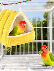 鹦鹉巢，经久耐用，舒适设计，优质材料，内部空间宽敞，适合鹦鹉，家居装饰宠物用品，仓鼠吊床，鸟类玩具，鸟屋，鸟巢，鸟类毛绒玩具，仓鼠吊床，鸟笼，鸟类用品，鸟屋，鹦鹉玩具，鼠笼，鸟栖架配件，鸟浴盆，鸟栖架，观鸟，鸟类游戏，玄凤鹦鹉，鹦鹉玩具，鹦鹉笼 - 彩色 - 查看 3
