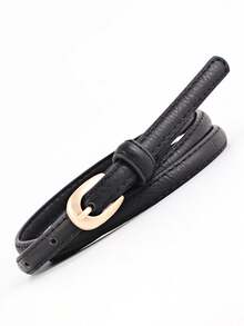 حزام رفيع جديد للنساء 1/2 قطعة، حزام زخرفي عملي لفستان أو قميص، إبزيم إبرة، حزام متعدد الاستخدامات للملابس اليومية والعمل - متعدد الألوان - مشاهدة 11