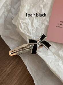 3pcs Elegant Bow Hair Clip For Women - Forehead & Side Bangs Alligator Hair Clip, Decorative Hair Barrettes And Accessories, Claw Clips, Hair Slide