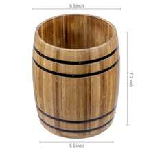 YQQ MyGift - Juego de utensilios de cocina con diseño de barril de vino color café claro9394 - Marrnclaro - Ver 5