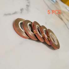 10pcs/1roll/5rolls Curled Ribbon, Embossed Curled Ribbon, Metallic Balloon String Decorative Tape, For Gift Wrapping, Shiny Curled Balloon Ribbon Mix Glitter Laser Party Balloon Ribbon And String, Suitable For Valentine's Day, Birthday, Wedding Party Holiday Decoration, Arts & Crafts (10m/Roll) - Rose Gold - View 16