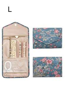 1PC Collapsible Jewelry Organizer, Practical Travel Jewelry Organizer, Earring Necklace Ring Jewelry Pouch Jewelry Roll Bag, Cosmetic Bag, Waterproof Travel Jewelry Pouch, Portable Jewelry Organizer, Essential Travel Accessories - Multicolor - View 18