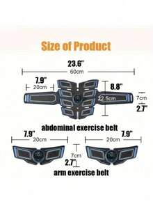 AXH Entrenador recargable de músculos abdominales, equipo para fortalecer músculos/equipo de acondicionamiento físico definitivo para el hogar para hombres y mujeres - Multicolor - Ver 7