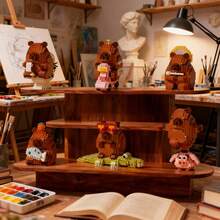 1000+Pcs Micro Particle Hamster Pen Holder, Combines Ornament And Practical Stationery Function, Stable Assembly, Gift Box Version, Ideal For Back To School/Birthday Gift - Multicolor - View 8