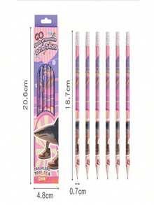 12pcs HB Pencils With Erasers And Free Sharpener - Themed With Mythical Creatures From The Chinese Classic Novel "Classic Of Mountains And Seas", Ideal As Motivational Tools, Small Gifts, Prizes Or Giveaways. - Multicolor - View 4