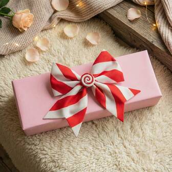 مجموعة فرنسية مخططة باللونين الأبيض والأحمر لعيد الحب، أربطة زخرفية للكريسماس من القماش الخشن بملمس قماشي ناعم لديكور المنزل والباب الأمامي والغرفة المعيشة والنوم وحفلات الزفاف وصناديق الهدايا والأعمال اليدوية للأعياد والأجواء الشتوية والتغليف الرومانسي لهدايا عيد الحب