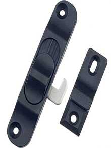 Sliding Door & Window Screen Hooks, Aluminum Alloy Sliding Door & Window Insect Screen Anti-Theft Lock Hooks, Plastic Latch - Black - View 8