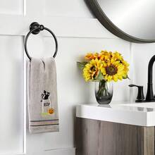 SKL Home - Juego de Toallas de Mano para el Cementerio de Halloween para baño, Cocina, Bar y Regalo, 2 Unidades - Natural - Ver 8