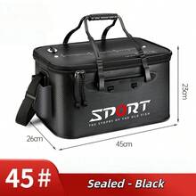 1pc Foldable EVA Fishing Bucket, Live Fish Bucket, New Fishing Bucket, Folding Fishing Box, Thick Multi-Function Fishing Box