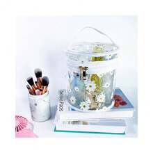 Modisch Kulturtasche Transparent,Blumen Brucken Kosmetiktasche Durchsichtig, wasserdichte PVC-Reise-Waschtaschen, Make-up Tasche,TSA-zugelassene Make-up-Taschen,Für die Dame-16 - D2064-1 - Übersicht 5