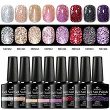 8pcs MSRUIOO 8ml Reflective Nail Polish All Season Super Shiny Glitter Series Semi-Permanent Nail Polish Gel - Multicolor - View 8