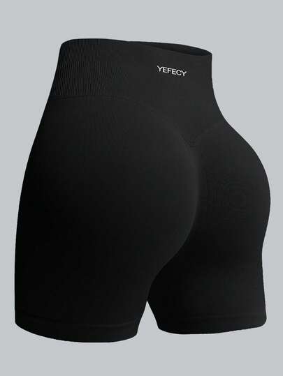 Yefecy Women's Fitness Tight Shorts, 2.5"/3.6"/4.5"/6" Butt Lifting Shapewear Seamless Cycling Shorts For Gym