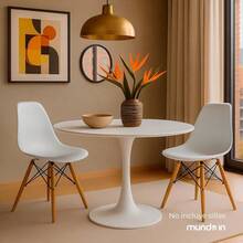 MUNDO IN MUEBLES Mesa Alta Exterior Vittoria 100 CM  Mesa de Bar Redonda Mediana para Exterior de Patio Jardín Desayunador Comedor y Terraza Ideal para Hogar Restaurante u Oficina - Blanco - Ver 6