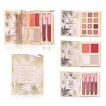 Compact 3-In-1 Flip Makeup Book, Space-Saving Travel Palette For Quick Eyeshadow Blush Highlighter Lip Gloss, 5-Minute Daily Makeup Essential, Gift For Busy Women - Multicolor - View 9