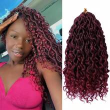 Goddess Locs Crochet Hair 10 Inch 1Pack Boho Faux Locs Crochet Hair Pre Looped Synthetic Crochet Hair For Women Daily And Party Use - Multicolor - View 9