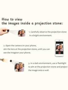 Personalized Pet Memorial Photo Projection Necklace, Paw Print & Name Projection Heart Necklace, Pet Photo Jewelry, Cat Dog Photo Necklace, Christmas & Halloween Memorial Surprise Jewelry Gift For Loved Ones - Multicolor - View 8