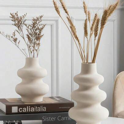 Jarrón de resina ondulada, organizador de maquillaje, soporte para brochas, decoración del hogar, jarrón para el dormitorio, regalo de vacaciones, regalo de cumpleaños, suministros para fiestas