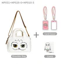 Harry Potter Girls' Hedwig Handbag, Plush Crossbody Bag, Large Capacity Zipper Clutch, Suitable For Commuting, Outings, Festivals, Parties, Halloween, Christmas And Other Occasions, Great Gift For Young Women, Students And Ladies - White - View 11