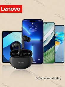 Lenovo EA230P Bluetooth Earphones, 2025 New Model, In-Ear, High-Quality Audio, Super Long Battery Life, Low Latency - Sakura White - View 10