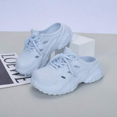 Women's Slip-On Breathable Sandals, New Anti-Slip Thick Sole Lightweight Casual Comfortable Soft Bottom Mule Slippers