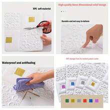 10 piezas de azulejos de techo autoadhesivos 3D - Fácil instalación, papel tapiz impermeable para cocinas, dormitorios y espacios de estar - Diseño decorativo de rayas - Multicolor - Ver 11