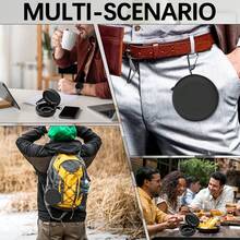 Duftender Taschenaschenbecher, ideal für unterwegs, leicht zu öffnen, großes Fassungsvermögen, perfekt für Reisen - Schwarz - Übersicht 5