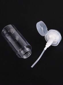 1pc Plastic Pump Dispenser Bottle, Suitable For Nail Polish Remover, Makeup Remover, Etc. With Flip Cap Pump Dispenser, Travel Storage Bottle (120ml-200ml), Great Christmas Gift - White - View 9