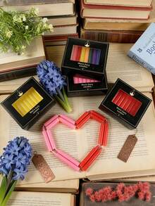 40pcs/Set Magic Candles, Rectangular, Home Emergency Lighting Candles, Round Candles. Suitable For Birthday, Romantic Wedding And Other Special Occasions. Available In Various Colors, An Ideal Gift For Her/Him On Valentine's Day. Also Suitable For Home Decor And Romantic Date Setup. Magic Candles, Valentine's Day Gift. - Multicolor - View 7