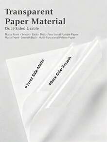 50pcs Japanese Nail Art Color Mixing Papers, Waterproof Tear-Resistant Gradient Painting Palette, Portable & Durable Nail Technician Professional Color Mixing Plate Accessories - Multicolor - View 3