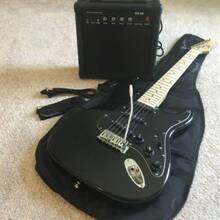 Full-Size Black Guitar Starter Package With 20-Watt Amp And Accessories - 1 - View 3