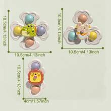 6 Months+ Baby Toy Animal Rotating Suction Cup Strong Spinning Toy Random Color Distribution - Multicolor - View 2