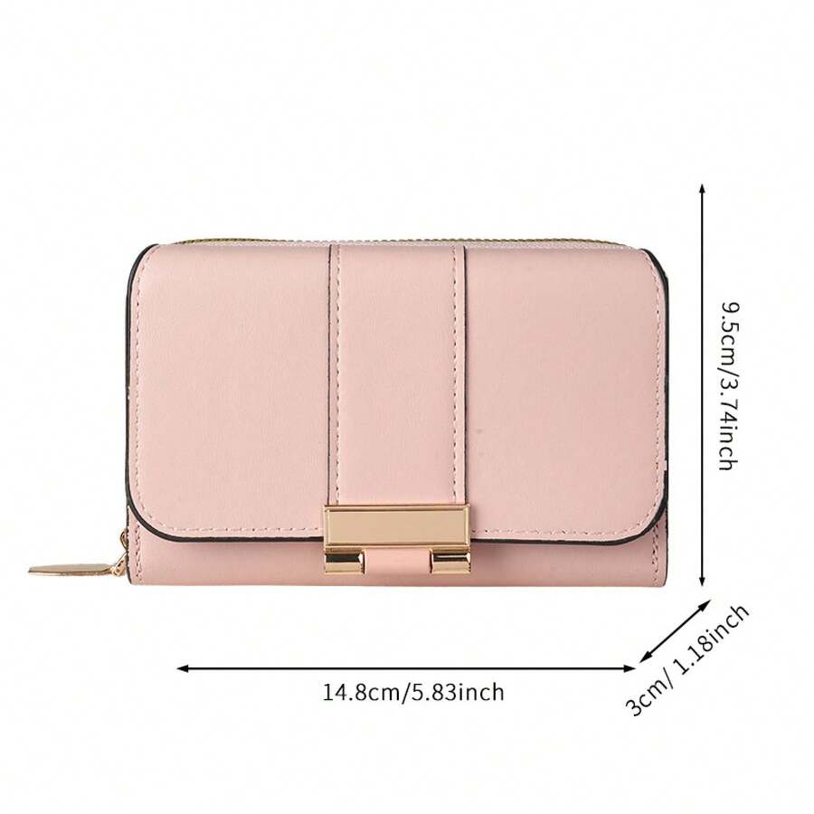Cartera de Mujer conúltiples Ranuras para Tarjetas, Gran Capacidad, Cartera Retro Multifuncional, Monedero - Rojo - Ver 1