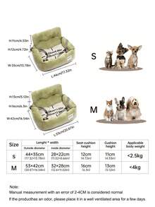 4-Season Pet Travel Carrier, Plush Car Seat, Home Decor Style Pet Car Seat Cover, Suitable For Small/Medium Dogs & Cats, Puppy Carrier, Comfortable Home & Car Pet Seat Protector - Multicolor - View 4