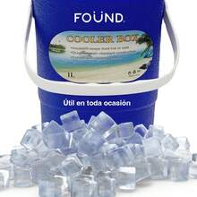 Hielera Portátil 1L Compacta Profesional Conservador Camping Found Conservadora De Alta Resistencia Para Alimentos Y Bebidas Ideal Para Viajes, Playa, Camping, Picnic Azul Y Blanco - Azul y blanco - Ver 4