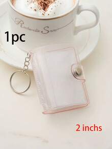 Shiny Mini DIY Photo Album With Keychain, Holds 16 Photos (1/2 Inch), For Storing Mementos And IDs. Student Backpack Insert Photo Album, Photo Organizer, Photo Card Holder, Minimalist Portable, Suitable As Wedding, Anniversary, Birthday And Valentine's Day Gift - Multicolor - View 15