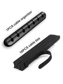 7/5/3 Slots Cable Clips - Cord Organizer, Cable Management, Cable Organizer Clips Cord Holder, Cable Organizer Cord Holder For Desk, Charging Cable Holder Cord Clips, Nightstand Cord Organizer Cable Management Wire Clip,Self Adhesive Cable Management For USB Cable/Power Cord/Wire, Car And Desk, Home And Office, Charging Accessory Cables, Mouse Cable, PC- Rubber Adhesive Cord Hooks Fit Home, Cubicle, Car, Desk Accessories - Black - View 17