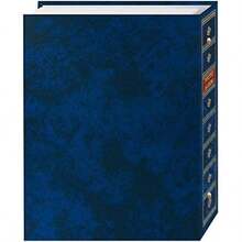 Pioneer Photo Albums 3-Ring Bound Bay Blue Leatherette Cover with Gold Accents Photo Album for 4 by 7-Inch, 5 by 7-Inch and 8 by 10-Inch(Royal Blue) - Multicolor - Ver 2