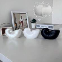 Khuôn đất sét tự làm, cốc nến hình vỏ sò lớn, khuôn thạch cao xi măng nhựa, khuôn silicon đựng trang sức hình vỏ sò chủ đề đại dương. - khuôn silicon - Xem 2