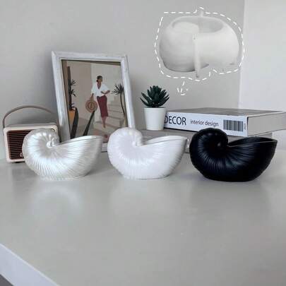 DIY Clay Mold, Large Seashell Candle Cup, Plaster Cement Resin Mold, Ocean Element Seashell Jewelry Storage Silicone Mold