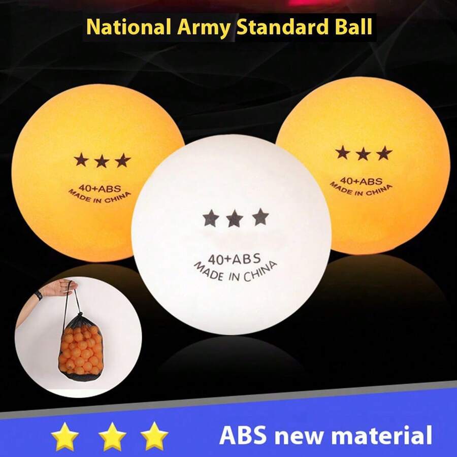 10pcs/20pcs/50pcs With Storage Bag A40+3 Star High Quality Orange & White Loose Table Tennis Balls, Premium Training Ping Pong Balls