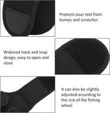 Vbestlife 2 Piezas Bolsa de Carrete de Pesca Cubierta Protectora Lona Baitcasting Carrete de Pesca Bolsa Protectora - negro - Ver 5