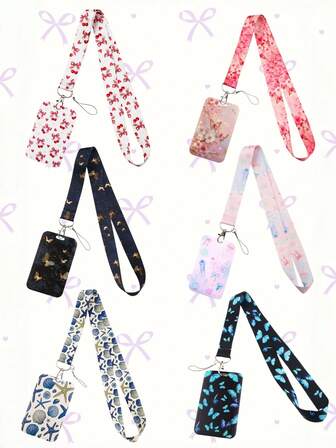 סט אחד שרוך לצוואר פרפר כחול + תעודת זהות, שרוך לצוואר צדף סוסון ים אוקיינוס, שרוך לצוואר מדוזות, שרוך לצוואר קשת דובדבן, שרוך לכרטיסי זהות פרפר פריחת דובדבן, מתאים לשרוכי טלפון, קונסולות משחקים, שרוכי מצלמה, שרוכי מסמכים, אישורי גישה, כרטיסי תחבורה, היתרי עבודה, אישורי אירוע, קונצרטים, מסיבות קוקטייל וכו'.