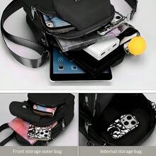Women's Crossbody Bag, Multi Pocket Side Bag, Waterproof Crossbody Bag With Adjustable Shoulder Strap And Metal Hook, Casual Shoulder Bag/Crossbody Bag, Available In Four Colors - 黑色 - 查看 4